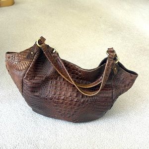 Brahmin large, exotically embossed, leather handbag